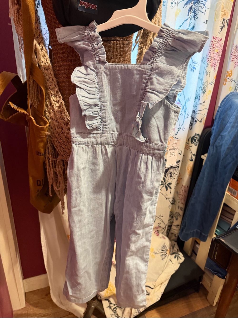 GAP Light Blue Ruffle Strap Kids One-Piece Jumpsuit